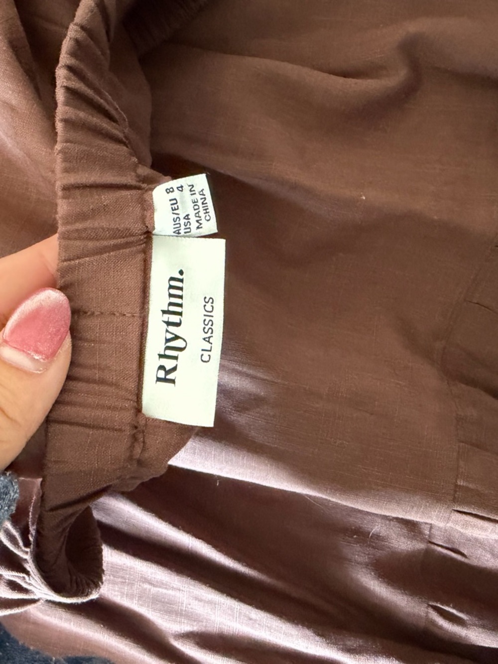 Rhythm Brown Maxi Skirt - Women's Casual Flowing Skirt - Picture 2 of 4